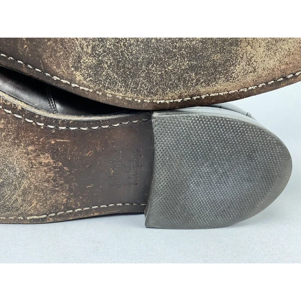 JOHNSTON & MURPHY BURGUNDY WINGTIP OXFORD SHOES SLIP ON TASSLE LOAFER 11 D/B